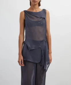 Paloma Wool Tops^Sato Asymmetric Silk Top
