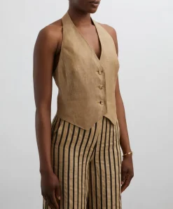 Max Mara Coats & Jackets^Sauro Linen Batavia Waistcoat