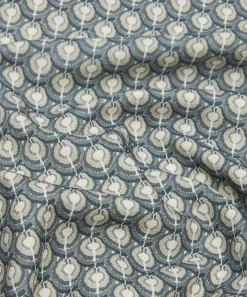 Liberty Interiors Furnishing Fabrics^Scallop Spot Cotton in Smalt Blue