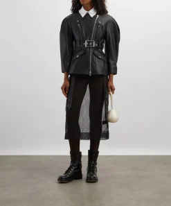 Simone Rocha Coats & Jackets^Sculpted Bow Embellished Biker Jacket