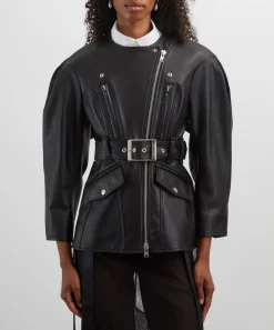 Simone Rocha Coats & Jackets^Sculpted Bow Embellished Biker Jacket