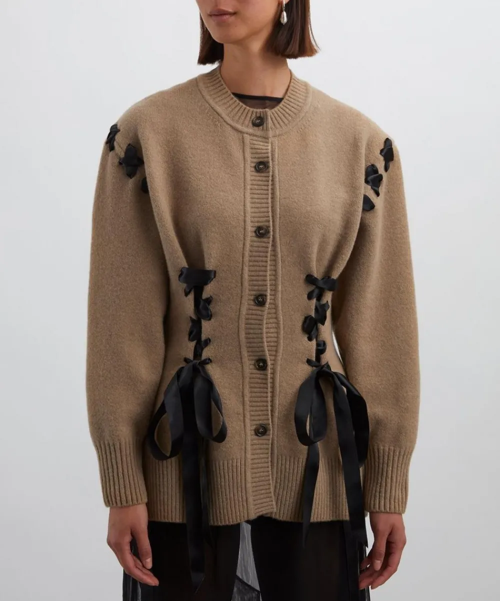 Simone Rocha Knitwear^Sculpted Ribbon Corset Cardigan
