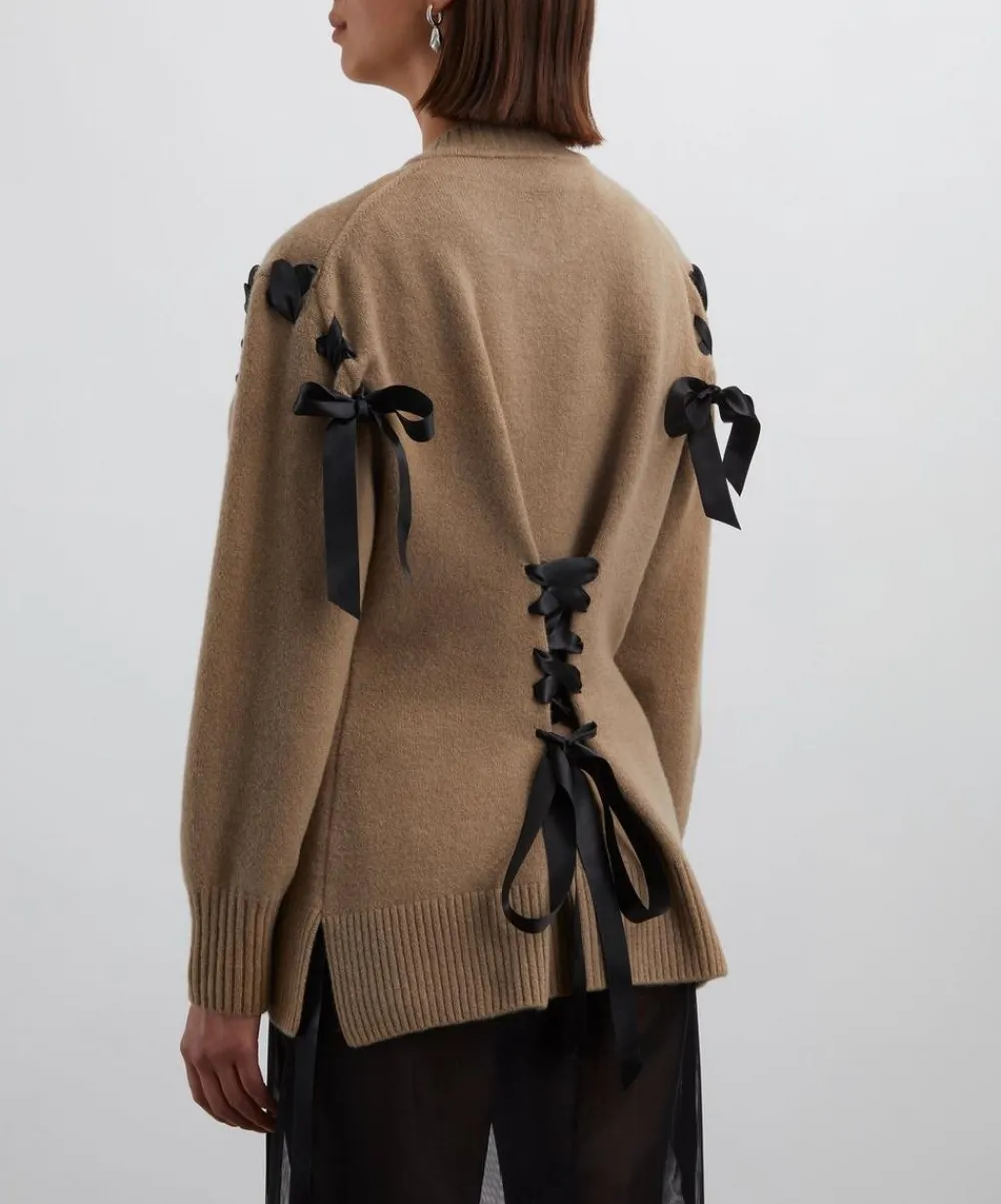 Simone Rocha Knitwear^Sculpted Ribbon Corset Cardigan