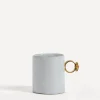 Astier de Villatte Glass & Drinksware^Serena Fancy Ring Ceramic Cup