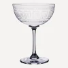 The Vintage List Glass & Drinksware^Set of Six Greek Key Champagne Coupes