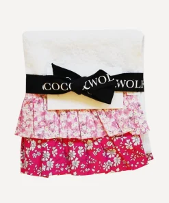 Coco & Wolf Bathroom Towels|Bathroom^Set of Two Mitsi Valeria Pink Double Ruffle Face Towel 33x33cm