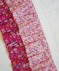 Coco & Wolf Bathroom Towels|Bathroom^Set of Two Mitsi Valeria Pink Double Ruffle Face Towel 33x33cm