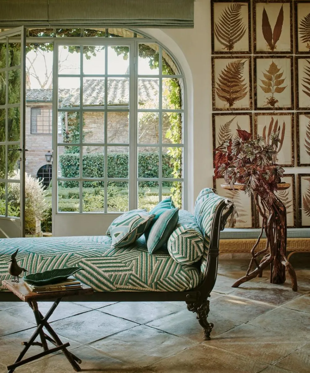 Liberty Interiors Furnishing Fabrics^Shadow Stripe Weave in Amalfi