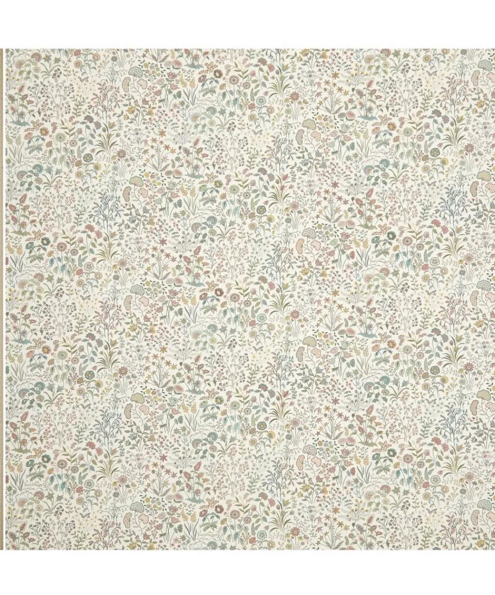 Liberty Interiors Furnishing Fabrics^Shepherdly Flowers Cotton in Lichen