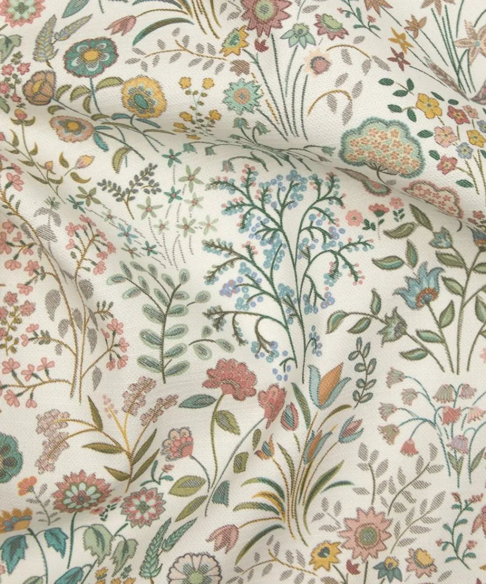 Liberty Interiors Furnishing Fabrics^Shepherdly Flowers Cotton in Lichen