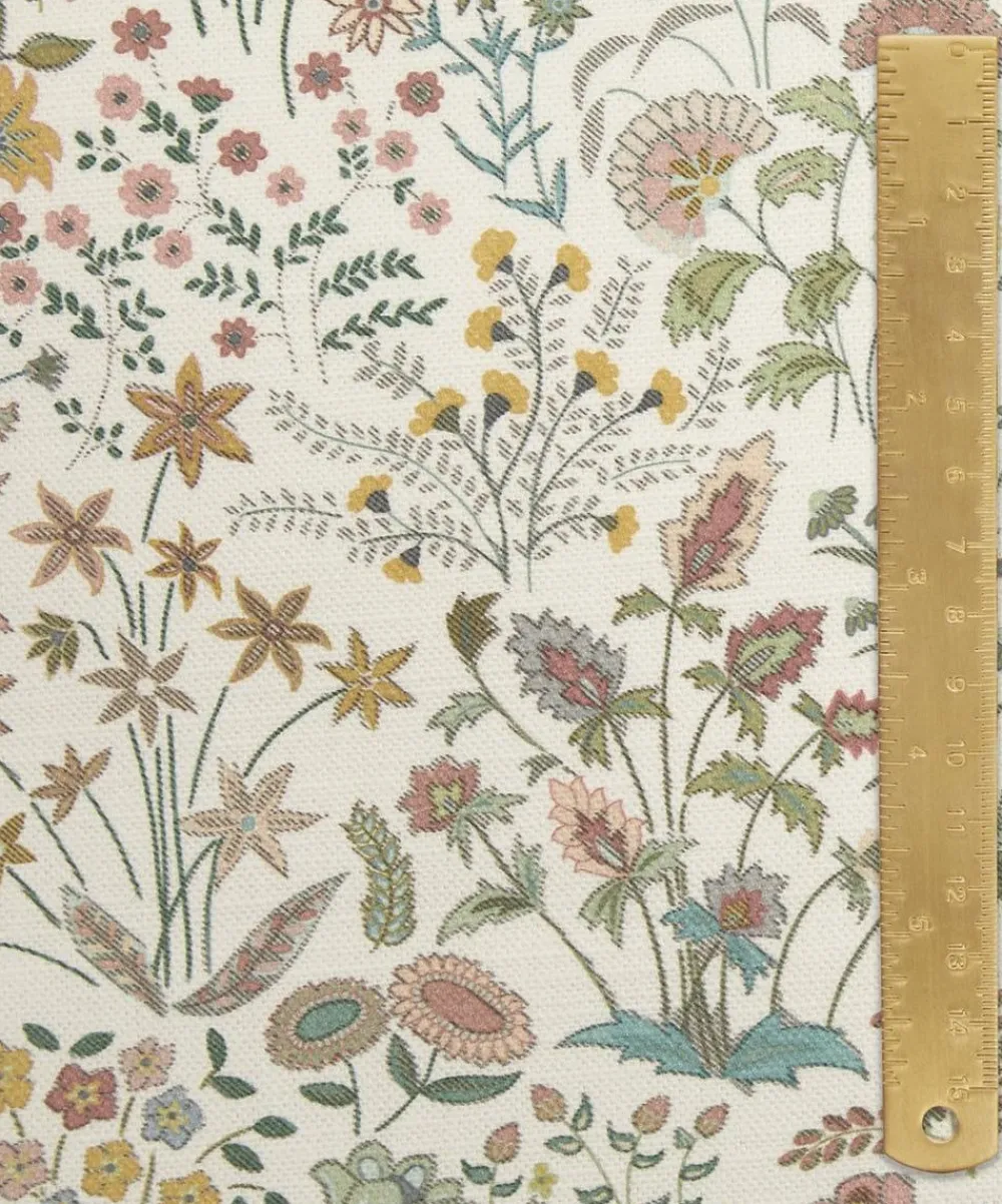 Liberty Interiors Furnishing Fabrics^Shepherdly Flowers Cotton in Lichen