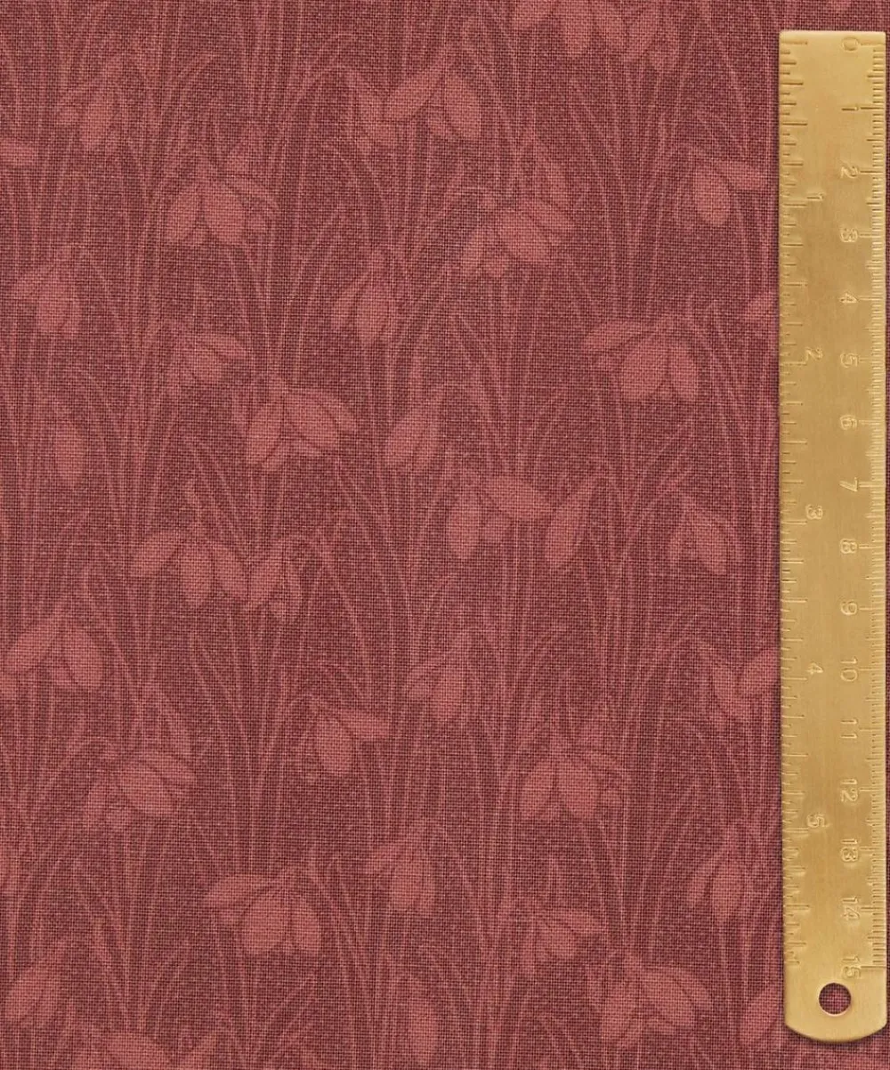 Liberty Fabrics Cotton For Quilting^Sienna Red Snowdrop Spot Lasenby Quilting Cotton