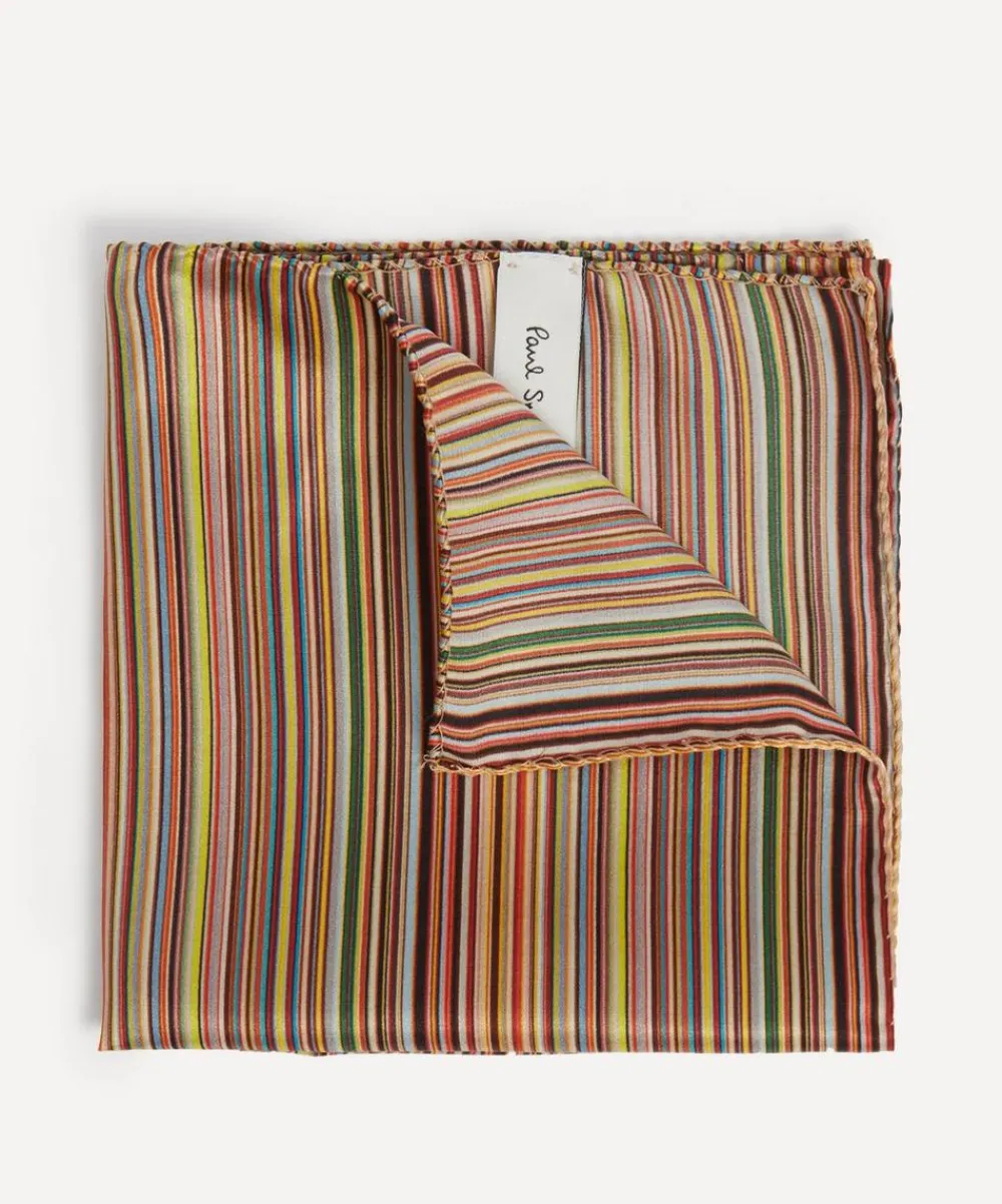 Paul Smith Pocket Squares^Signature Stripe Silk Pocket Square