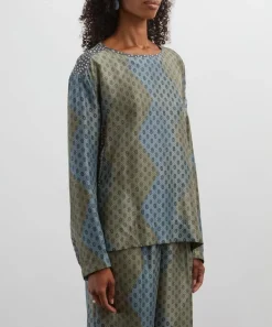 Dries Van Noten Tops^Silk Contrast Top