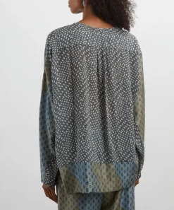 Dries Van Noten Tops^Silk Contrast Top