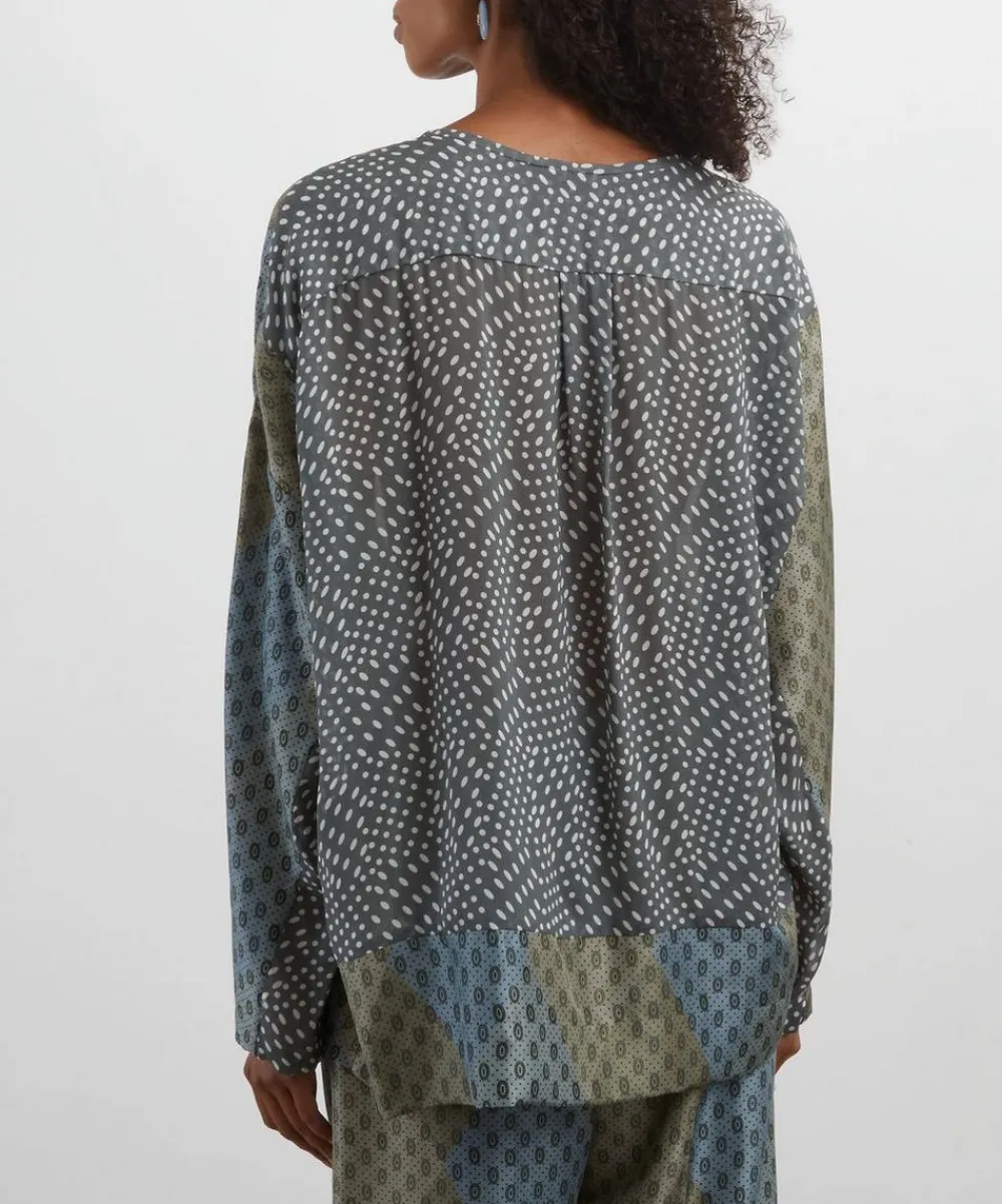 Dries Van Noten Tops^Silk Contrast Top