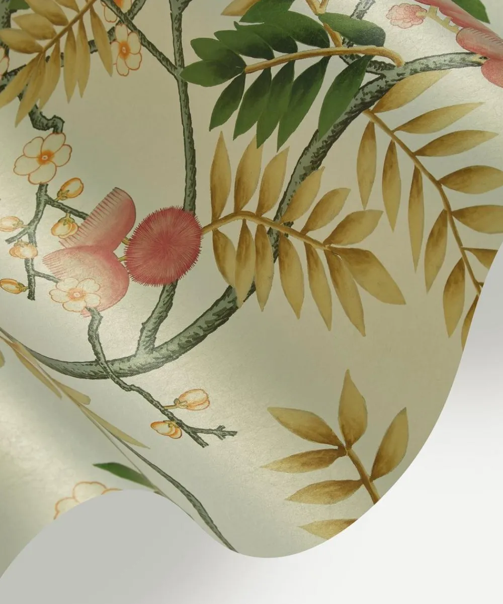 Liberty Interiors Wallpaper^Silk Tree in Lichen