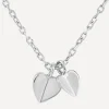 Dinny Hall Necklaces^Silver Bijou Folded Heart Duo Pendant Necklace