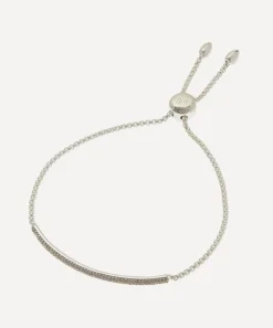 Monica Vinader Bracelets^Silver Fiji Mini Diamond Bar Bracelet