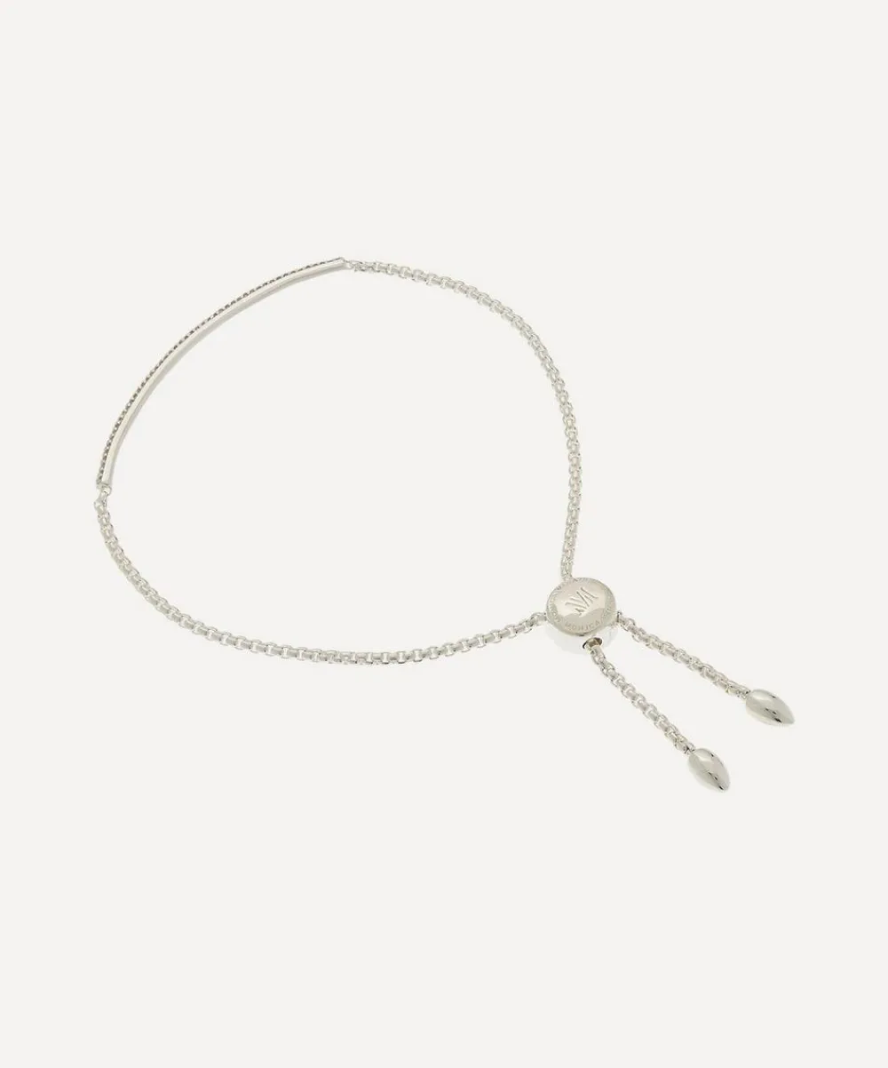 Monica Vinader Bracelets^Silver Fiji Mini Diamond Bar Bracelet