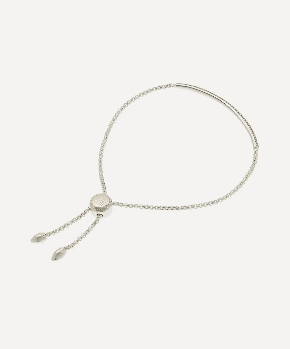 Monica Vinader Bracelets^Silver Fiji Mini Diamond Bar Bracelet