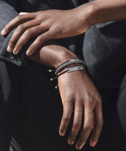Monica Vinader Bracelets^Silver Linear Large Men's Friendship Bracelet