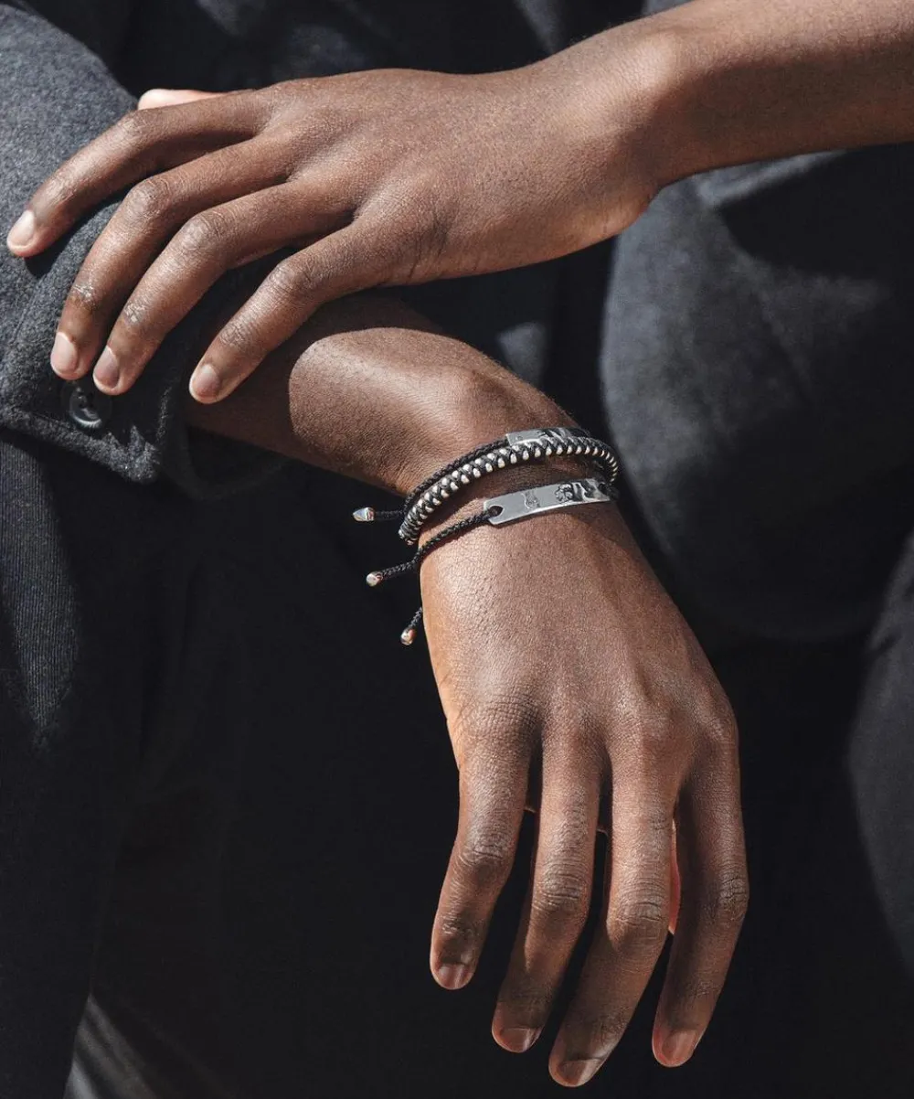 Monica Vinader Bracelets^Silver Linear Large Men's Friendship Bracelet
