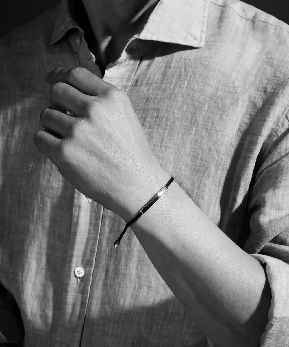 Monica Vinader Bracelets^Silver Linear Men’s Friendship Bracelet