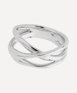 Monica Vinader Rings^Silver Nura Cross Over Ring
