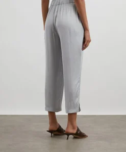 Kori Trousers & Shorts^Silver Silky Cropped Trousers