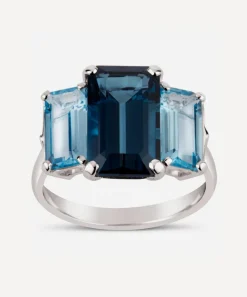 Dinny Hall Rings^Silver Trinny Trilogy Blue Topaz Ring