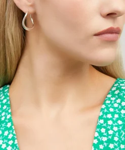 Dinny Hall Earrings^Silver Wave Small Hoop Earrings