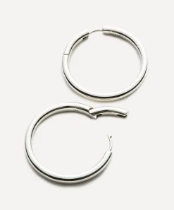 Missoma Earrings^Silver-Plated Classic Tunnel Medium Hoop Earrings