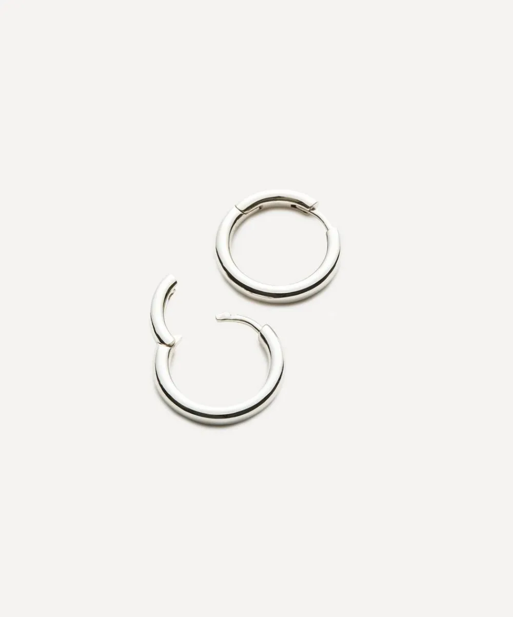 Missoma Earrings^Silver-Plated Classic Tunnel Small Hoop Earrings