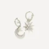 Missoma Earrings^Silver-Plated Harris Reed Moonlight Pearl Hoop Earrings