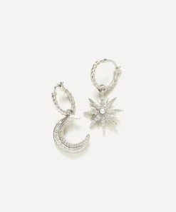 Missoma Earrings^Silver-Plated Harris Reed Moonlight Pearl Hoop Earrings