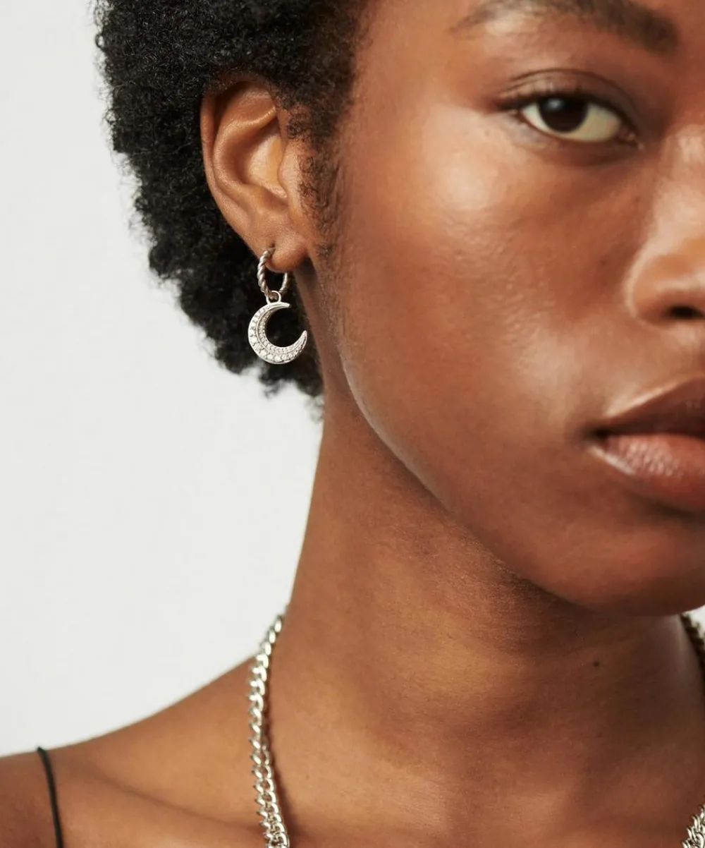 Missoma Earrings^Silver-Plated Harris Reed Moonlight Pearl Hoop Earrings