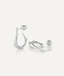 JENNY BIRD Earrings^Silver-Plated Small Colette Hoop Earrings