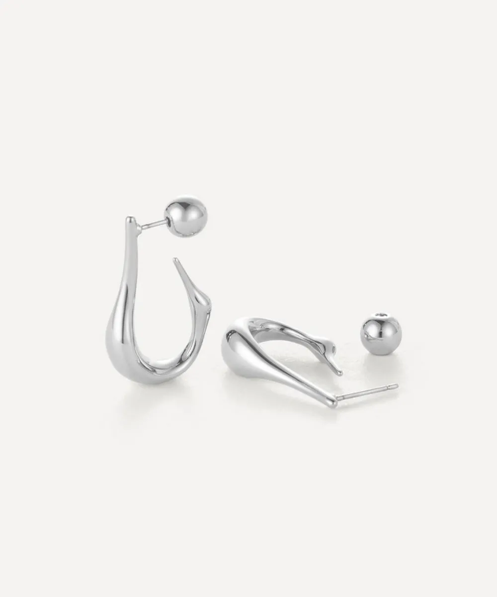 JENNY BIRD Earrings^Silver-Plated Small Colette Hoop Earrings