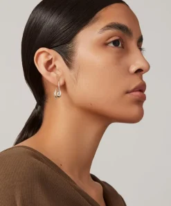 JENNY BIRD Earrings^Silver-Plated Small Colette Hoop Earrings