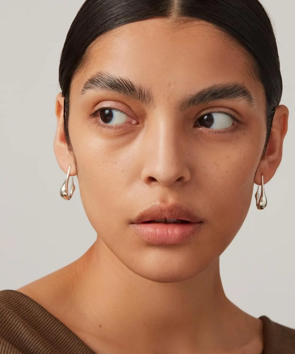 JENNY BIRD Earrings^Silver-Plated Small Colette Hoop Earrings