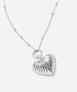 Missoma Necklaces^Silver-Plated Vermeil Silver Ridge Heart Pendant Necklace