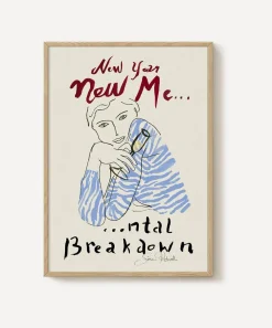 PSTR Studio Wall Art^Sissan Richardt New Year New Me Framed Print