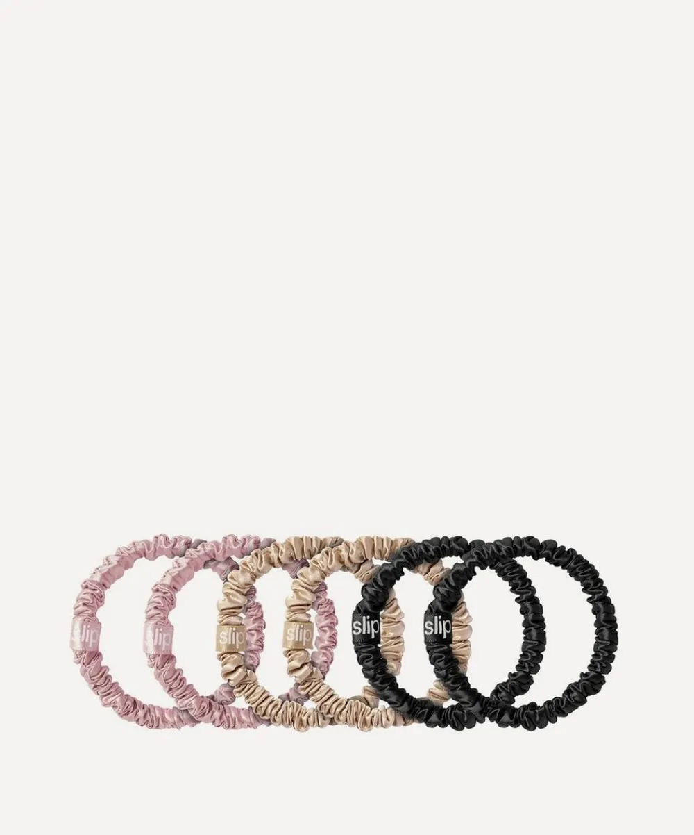 Slip Hair Styling|Hair Accessories^Skinny Silk Scrunchies Pack of 6