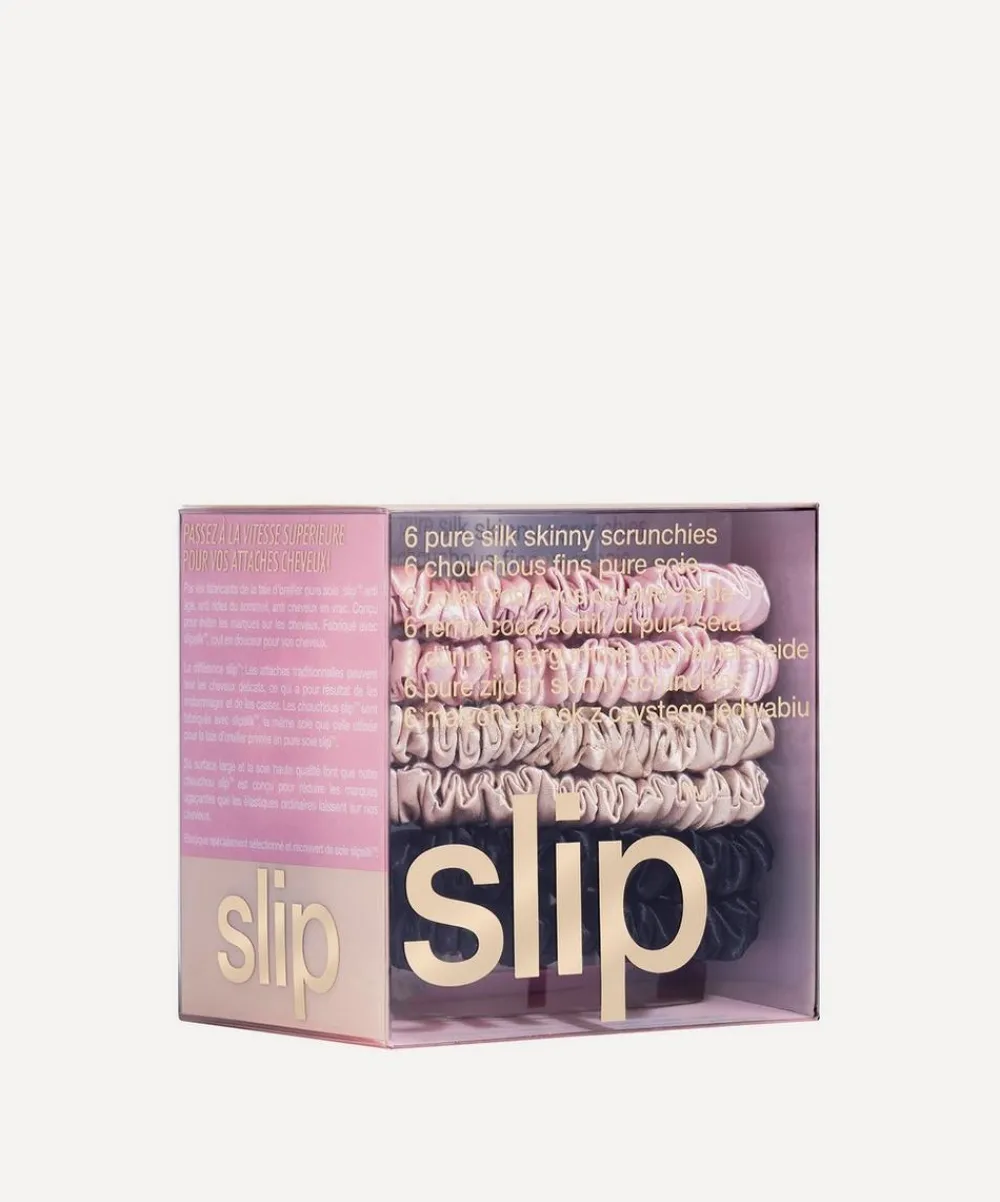 Slip Hair Styling|Hair Accessories^Skinny Silk Scrunchies Pack of 6