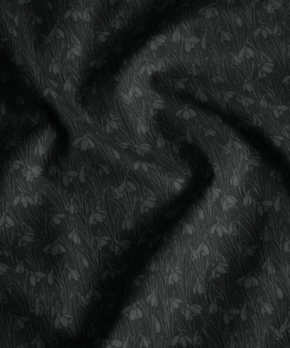 Liberty Fabrics Cotton For Quilting^Slate Black Snowdrop Spot Lasenby Quilting Cotton