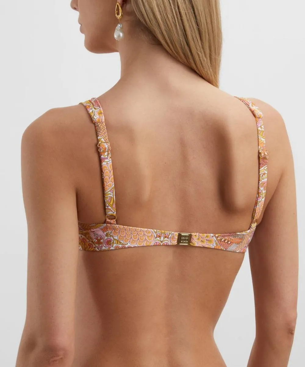 Heidi Klein Swimwear^Slider Plunge Top in Liberty Fabrics’ Oscar’s Palace