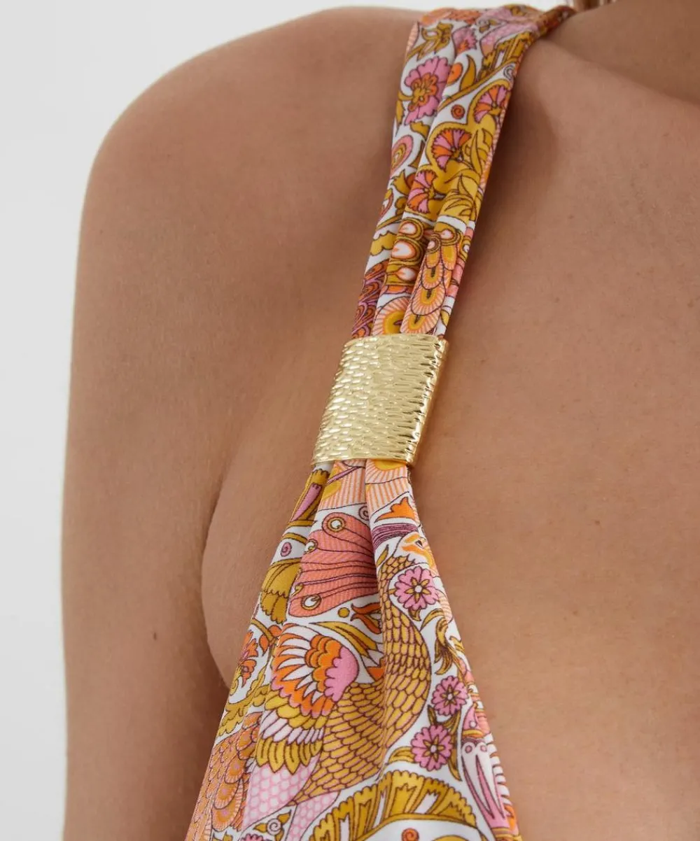 Heidi Klein Swimwear^Slider Plunge Top in Liberty Fabrics’ Oscar’s Palace