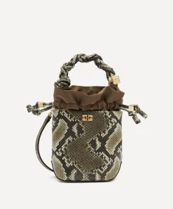 Ganni Bags^Snake Mini Bou Bucket Bag