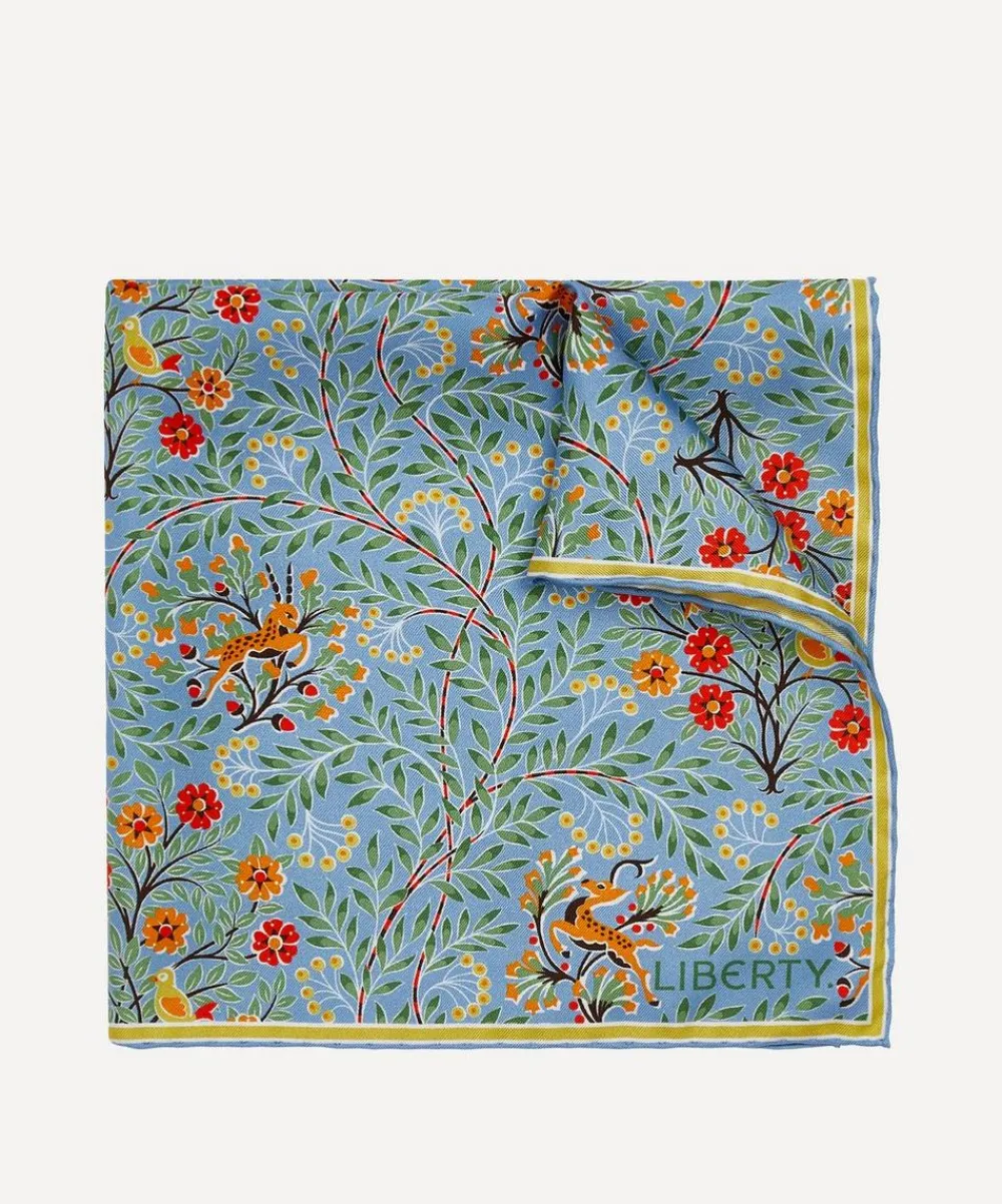 Liberty Pocket Squares^Sonny's Tree Printed Silk Pocket Square